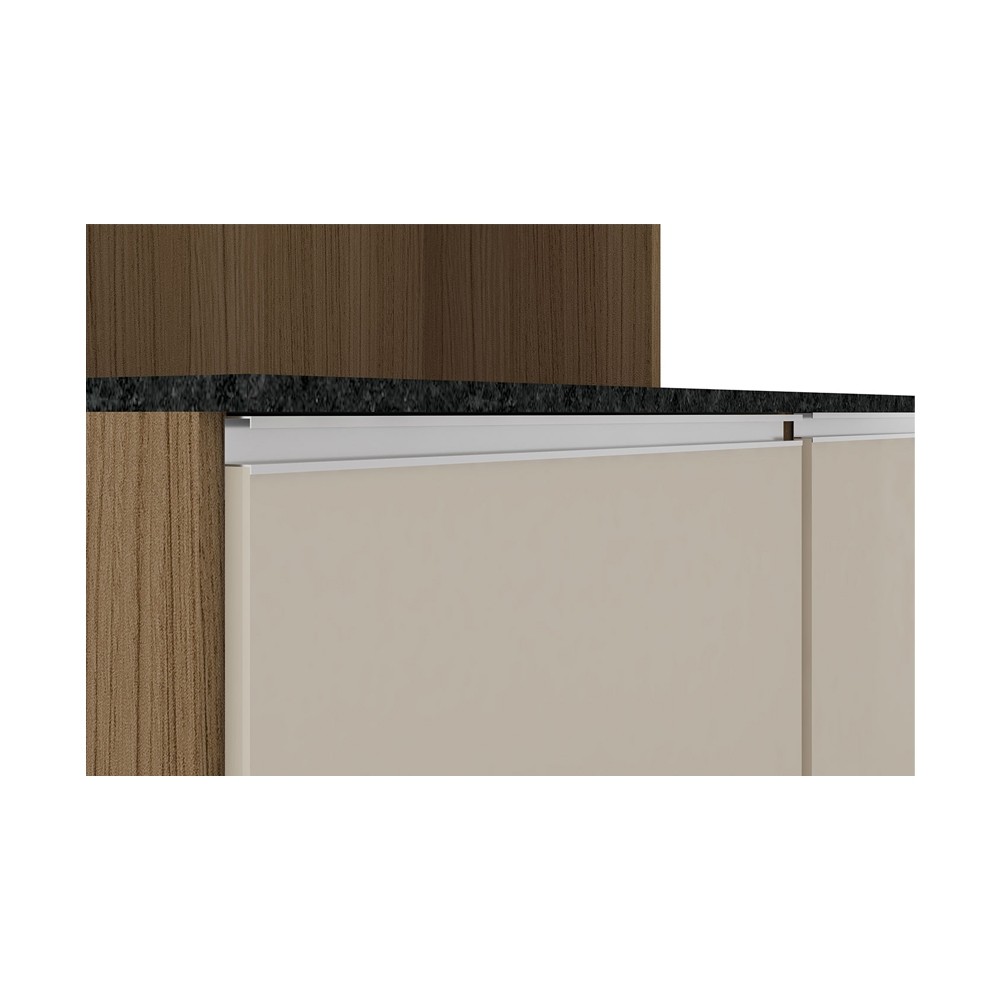 Santi Morumbi Cozinha Compacta Poliman Paris 6 Portas 2 Gavetas 260cm Carvalho C75020