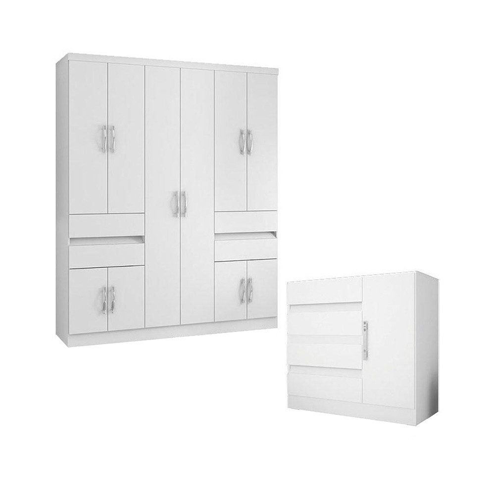 Santi Morumbi Guarda Roupa Araplac 1430 E Comoda 8000 Branco